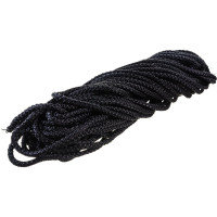 Вязаный шнур (ПП, 6 мм, с сердцевиной, универсальный, черный, 20 м) Tech-Krep 140331