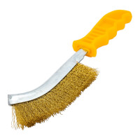 Щетка латунная 17430001 с пластиковой ручкой АТАКА 22403