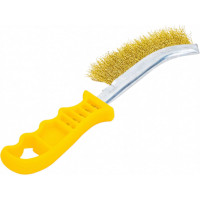 Щетка латунная 17430001 с пластиковой ручкой АТАКА 22403