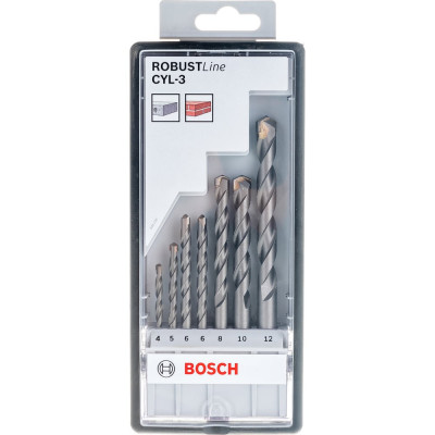 Набор 7 сверл по бетону SILVERPERCUSS Robust Line Bosch 2607010545