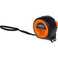 Kомпактная рулетка стальная лента 8 м x 25 мм с автостопом и магнитом NEO Tools 67-218