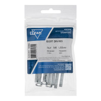 Болт DIN933 с шестигранной головкой оцинкованный М6x80 8 шт Zitar 102965