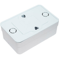 Двойная розетка IN HOME с заземлением, со шторками BOLLETO белая накладная 7128х 4690612000961