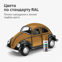 Аэрозольная краска в баллончике KUDO высокопрочная алкидная универсальная глянцевая RAL 8001 охра KU-1022
