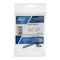 Сантехнический болт DIN 571 оцинкованный 8x40 мм, 2 шт в пакете Zitar 102586