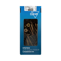 Универсальные саморезы, желтые, 50x6,0 мм, 100 шт., коробка с окном Zitar 102270