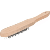 Проволочная щетка, 5 рядов проволоки, деревянная рукоятка Top Tools 14A605