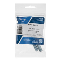 Болт с шестигранной головкой DIN933 оцинкованный, М10x80 мм, 2 шт в пакете Zitar 126523