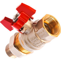 Шаровой кран RuB с накидной гайкой ("американка"), 3/4" DN20 PN40, ВР-ВР, серия MILANO (S.90) S90E36