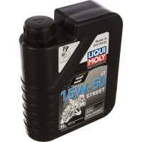 НС-синтетическое моторное масло для 4-тактных мотоциклов LIQUI MOLY Motorbike 4T 15W-50 Street 1л 2555