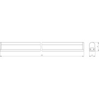 Линейный светодиодный светильник ЭРА LLED-01-08W-4000-W 8Вт 4000K L574мм с выключателем Б0017425