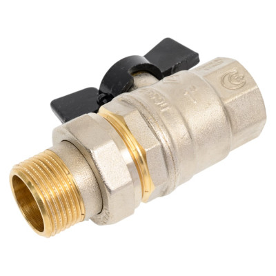 Кран Американка Н/В Ду-25 /1" Бабочка черная Bugatti OREGON 03220037