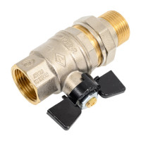 Кран Американка Н/В Ду-25 /1" Бабочка черная Bugatti OREGON 03220037