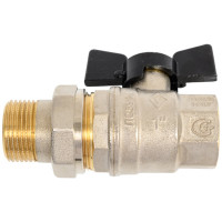 Кран Американка Н/В Ду-25 /1" Бабочка черная Bugatti OREGON 03220037