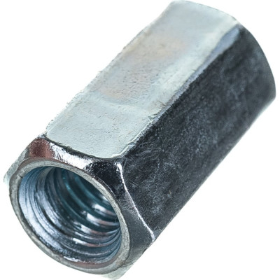 Гайка соединительная DIN6334 оцинкованная М6, 6 шт в пакете Zitar 112282