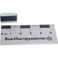 Гайка соединительная DIN6334 оцинкованная М6, 6 шт в пакете Zitar 112282