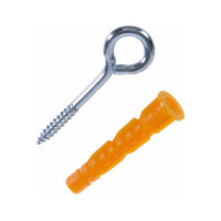 Шуруп-кольцо 4x40 мм с универсальным дюбелем 6x36 мм, 2 шт в пакете Zitar 114040