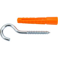 Шуруп с полукольцом Tech-Krep/Zitar 5х40 с универсальным дюбелем 8,0х51 2 шт - пакет 114329