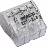 Соединительная клемма для быстрого монтажа WAGO 2273-248 8-ми проводная, 0,5-2,5 кв.мм, 450В, 24А, с пастой, 50 шт 2689