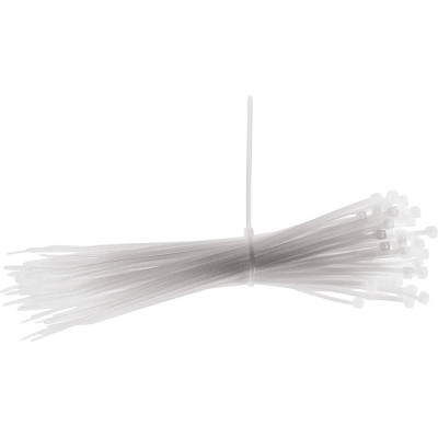 Хомуты пластиковые стяжки KROFT 150 мм 100 шт Белые 202013