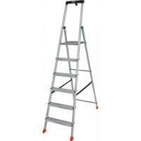 Свободностоящая стремянка Krause MONTO SAFETY 2К заглушки, 6 ступеней 128966