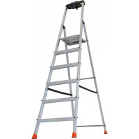 Свободностоящая стремянка Krause MONTO SAFETY 2К заглушки, 6 ступеней 128966