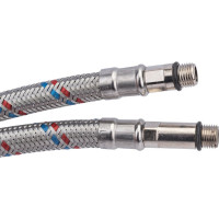 Гибкая подводка для смесителя ELKA (оплетка нерж.сталь)1/2", вр/нр м10, 50см (пара) EL.LK.103.31.0050