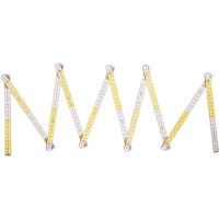 Метр, складной деревянный 2 м, бело- желтый NEO Tools 74-020