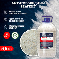 Сухой противогололедный реагент Goodhim в канистре, 5кг 44688
