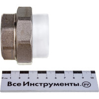 Комбинированная разъемная муфта (американка) PRO AQUA PP-R ВР белая d-40 мм 1 1/2" PA20021b