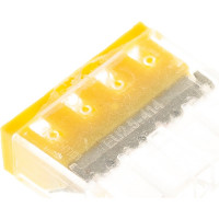 Монтажная клемма STEKKER 4-проводная для 1-жильного проводника, LD2273-204 (5 штук в упаковке) 32414