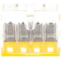 Монтажная клемма STEKKER 4-проводная для 1-жильного проводника, LD2273-204 (5 штук в упаковке) 32414