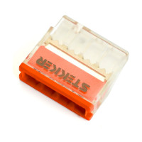 Монтажная клемма STEKKER 4-проводная для 1-жильного проводника, LD2273-204 100шт в упак 32390