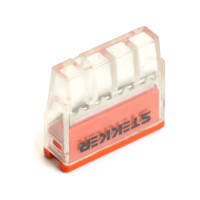Монтажная клемма STEKKER 4-проводная для 1-жильного проводника, LD2273-204 100шт в упак 32390