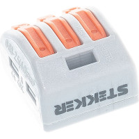 Cтроительно-монтажные клеммы STEKKER LD222-413 3-проводные 5 шт 32421