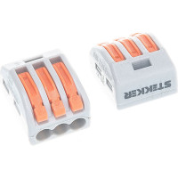 Cтроительно-монтажные клеммы STEKKER LD222-413 3-проводные 5 шт 32421