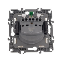 Розетка ЭРА 12-2103-02 2P+E Schuko со шторками с крышкой, 16A-250В, IP20, слоновая кость Б0014694