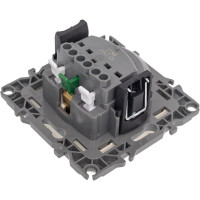 Розетка ЭРА 12-2103-02 2P+E Schuko со шторками с крышкой, 16A-250В, IP20, слоновая кость Б0014694