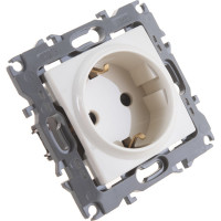 Розетка ЭРА 12-2102-02 2P+E Schuko со шторками, 16A-250В, IP20, слоновая кость Б0014688