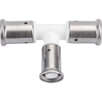 Переходный уменьшенный в центре тройник Henco ПВДФ пресс белый, 20x16x20 HE 10PKW-201620