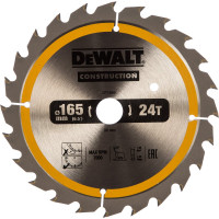 Пильный диск CONSTRUCT 165х20 мм, 24Т, ATB +24град DEWALT DT1949