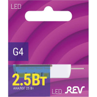 Светодиодная лампа REV JC G4, 2,5W, 3000K, 220V 32437 9
