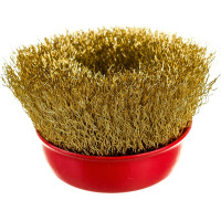 Щетка чашечная (75 мм; М14; латунированная волнистая 0.35 мм) для УШМ Elitech 1820.073900