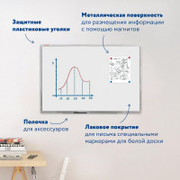 Магнитно-маркерная доска стандарт, 60х90 см, алюминиевая рамка, BRAUBERG 235521