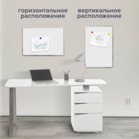 Магнитно-маркерная доска стандарт, 60х90 см, алюминиевая рамка, BRAUBERG 235521