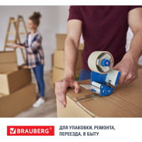 Клейкие ленты BRAUBERG 48 мм х 60 м, упаковочные, комплект 6 шт., прозрачные, 440071