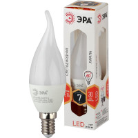 Светодиодная лампа ЭРА LED BXS-7W-827-E14, свеча на ветру, теплый Б0028482