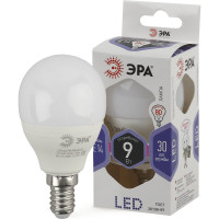 Светодиодная лампа ЭРА LED P45-9W-860-E14, шар, холодный Б0031411