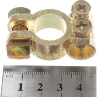 Клеммы AUTOVIRAZH АКБ +, - латунь 2, в блистере, комплект AV-010101