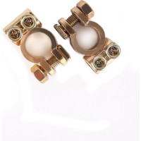 Клеммы AUTOVIRAZH АКБ +, - латунь 2, в блистере, комплект AV-010101